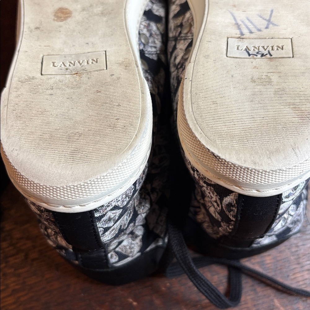 Lanvin Paris "Jewels" Diamond Print High Top Sneakers - Size 39 - Picture 12 of 12